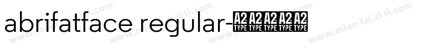 abrifatface regular字体转换